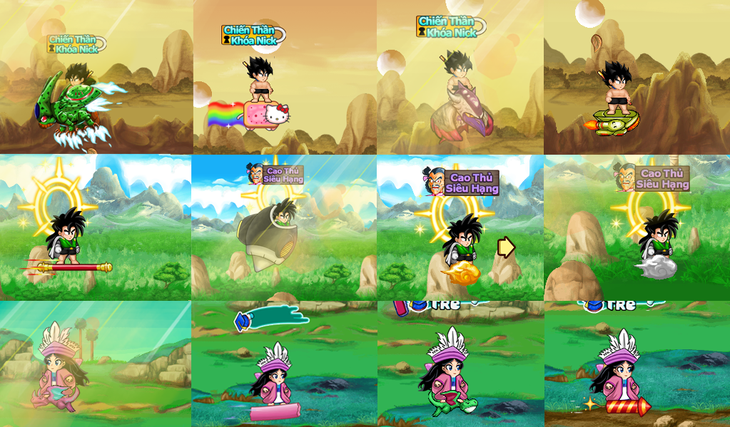 Vật phẩm bay - Thú cưỡi game ngọc rồng